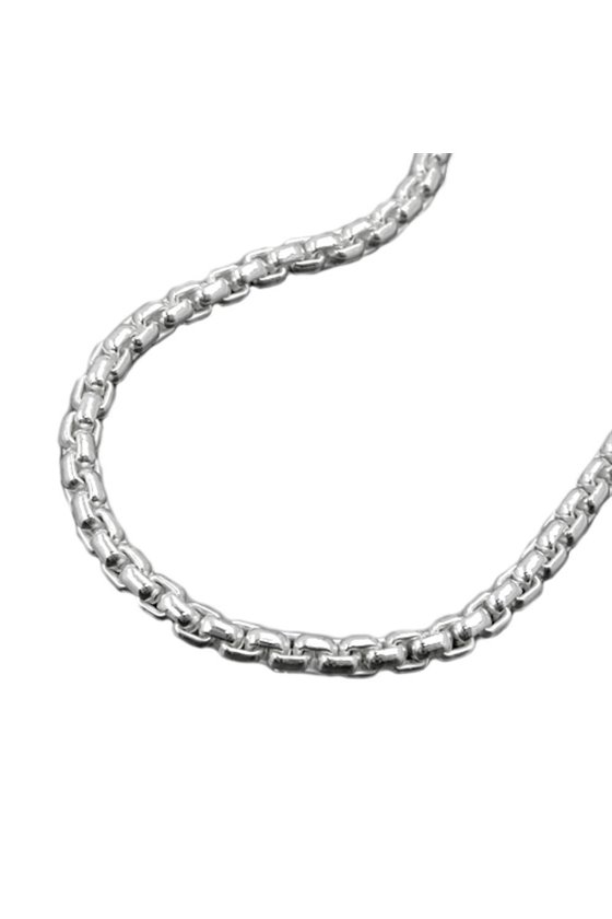BOX CHAIN ROUNDED LINKS SILVER 925 70CM