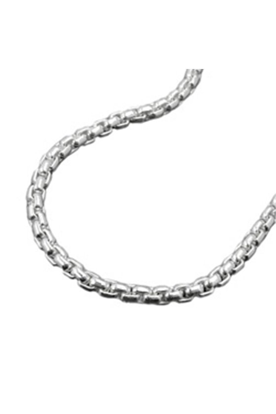 BOX CHAIN ROUNDED LINKS SILVER 925 70CM