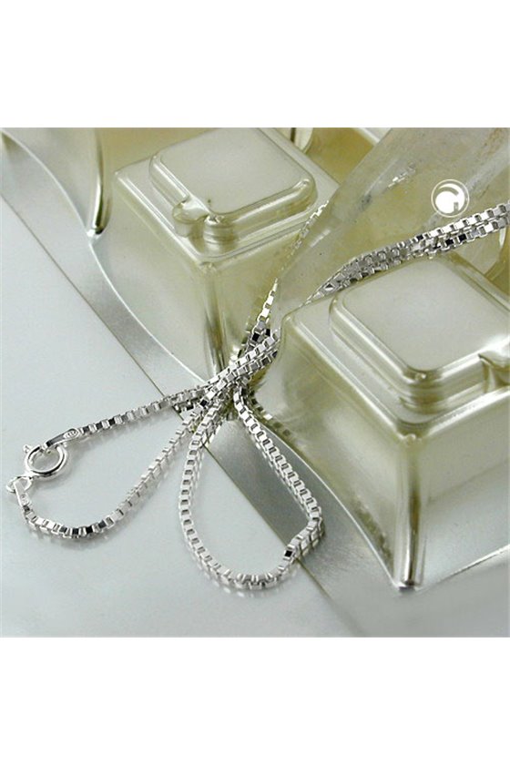 NECKLACE BOX CHAIN DIAMOND CUT SILVER 925 70CM