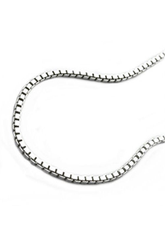 NECKLACE BOX CHAIN DIAMOND CUT SILVER 925 70CM