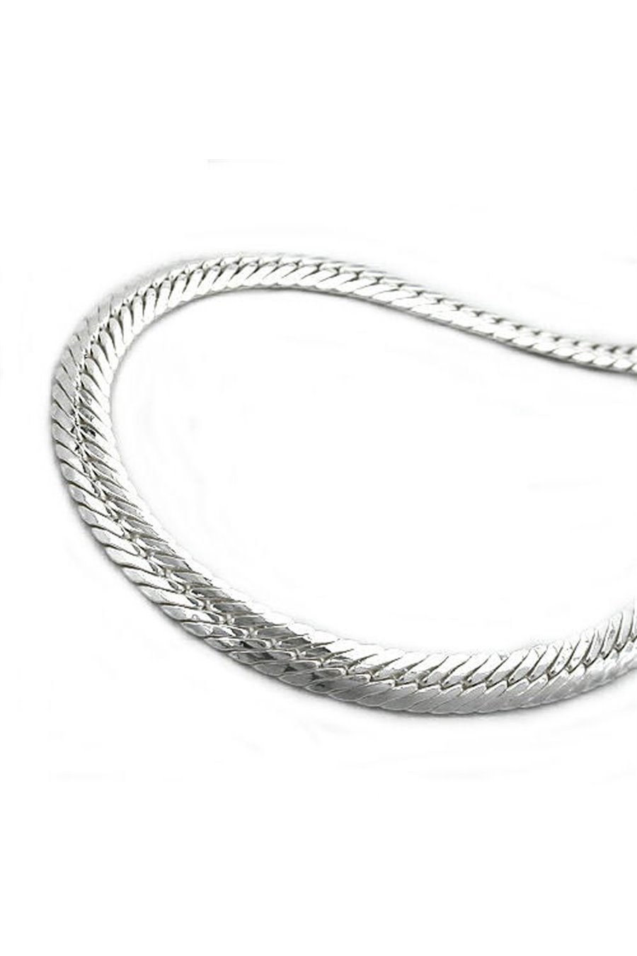 BRACELET OVAL HERRINGBONE SILVER 925 21CM