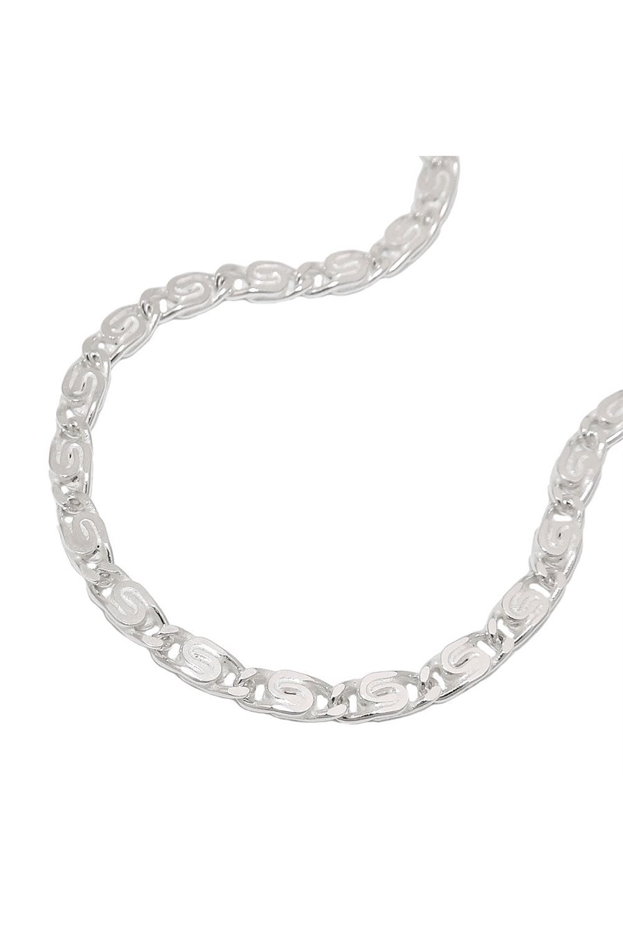 BRACELET SCROLL CHAIN SILVER 925 21CM
