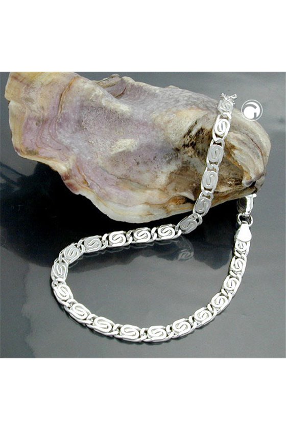 BRACELET SCROLL CHAIN SILVER 925 21CM