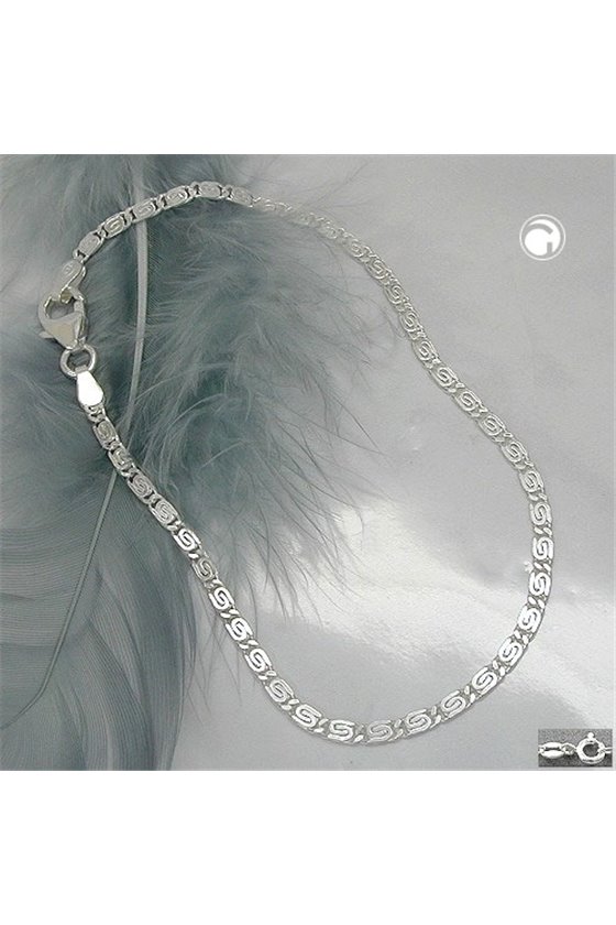 BRACELET THIN SCROLL CHAIN SILVER 925 19CM