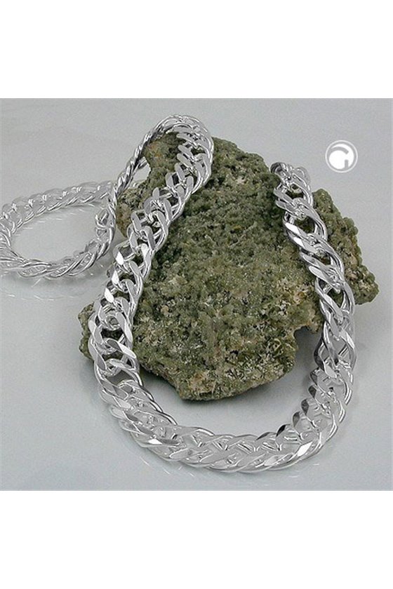 BRACELET DOUBLE ROMBO CHAIN SILVER 925 23CM