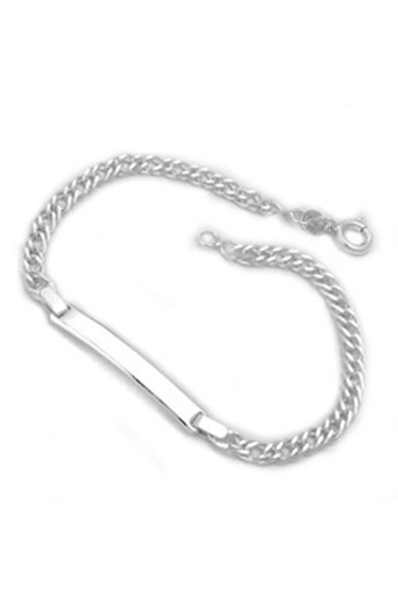 ID BRACELET ROMBO CHAIN SILVER 925 19CM