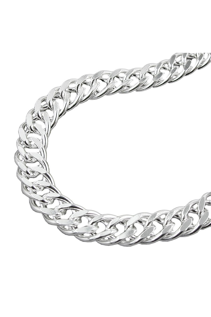 NECKLACE DOUBLE ROMBO CHAIN SILVER 925 45CM