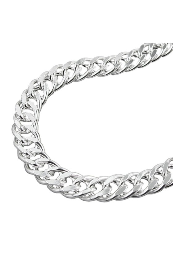 NECKLACE DOUBLE ROMBO CHAIN SILVER 925 45CM