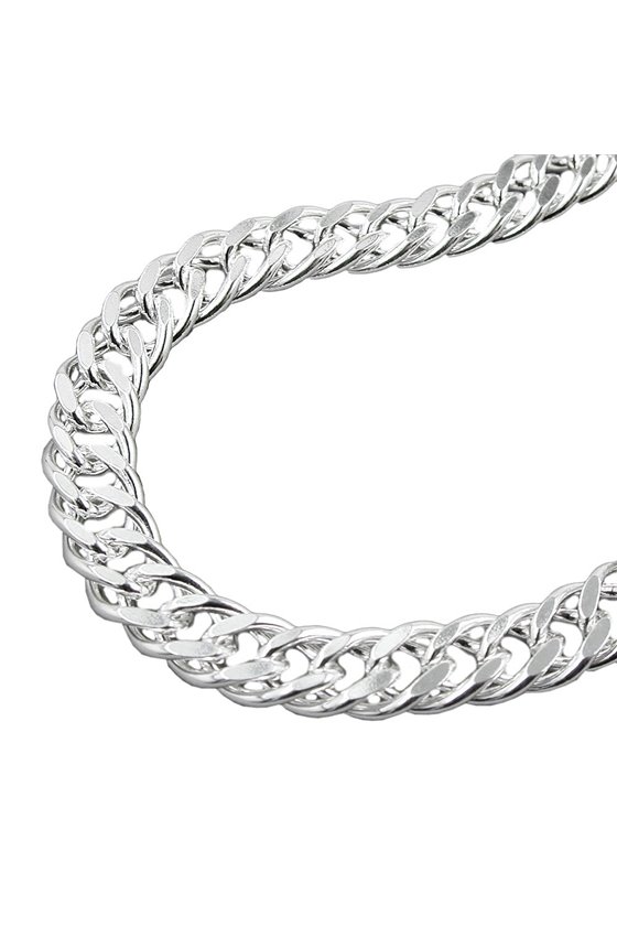 NECKLACE DOUBLE ROMBO CHAIN SILVER 925 42CM