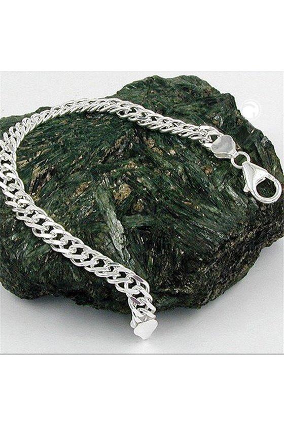 BRACELET DOUBLE ROMBO CHAIN SILVER 925 19CM