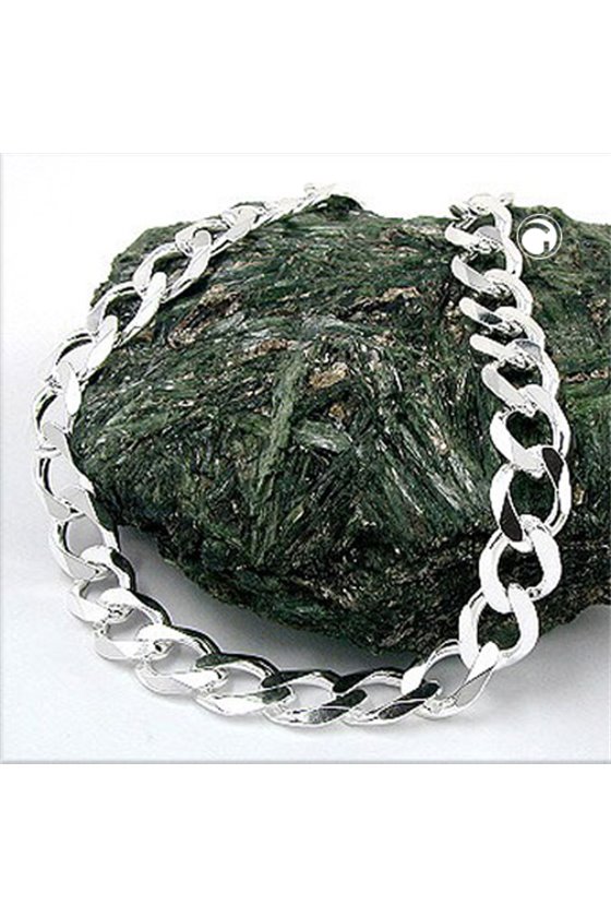 NECKLACE OPEN CURB CHAIN 11MM 925 STERLING SILVER 55CM