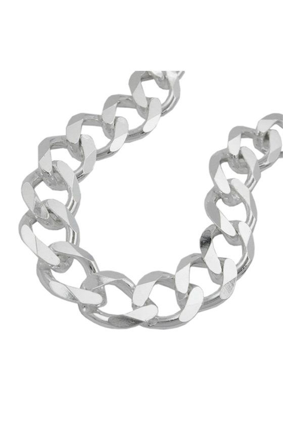 BRACELET OPEN CURB CHAIN 11MM 925 STERLING SILVER 23CM