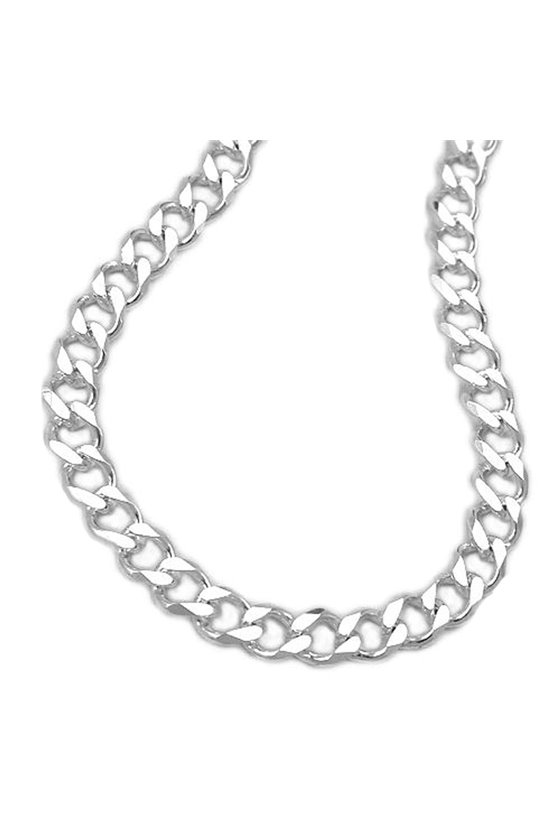 OPEN CURB CHAIN DIAMOND CUT SILVER 925 60CM