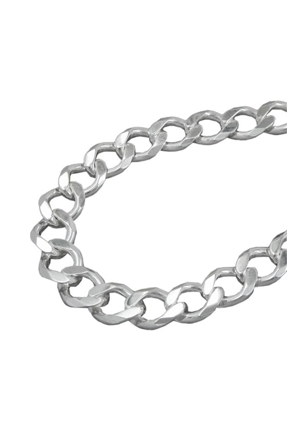 OPEN CURB CHAIN DIAMOND CUT SILVER 925 60CM