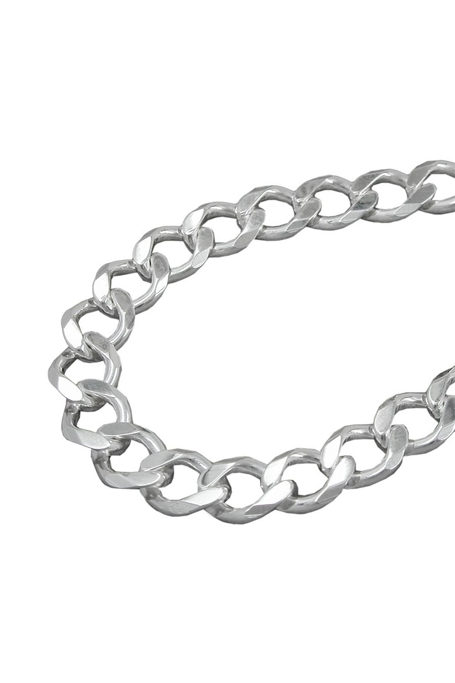 NECKLACE OPEN CURB CHAIN SILVER 925 55CM