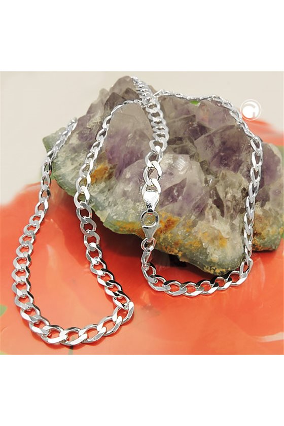 NECKLACE OPEN CURB CHAIN SILVER 925 45CM