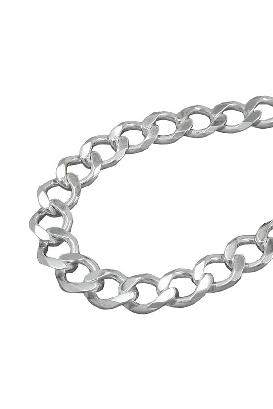 BRACELET OPEN CURB CHAIN SILVER 925 19CM
