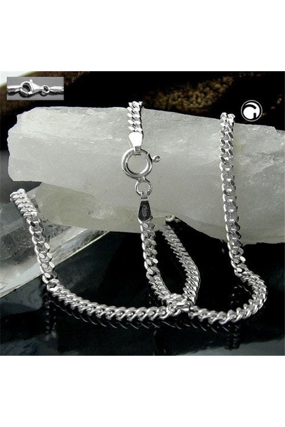 NECKLACE CURB CHAIN SILVER 925 60CM
