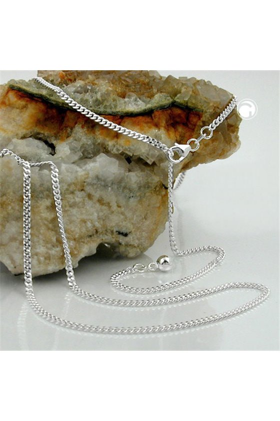 BELLY CHAIN CURB CHAIN SILVER 925 90CM