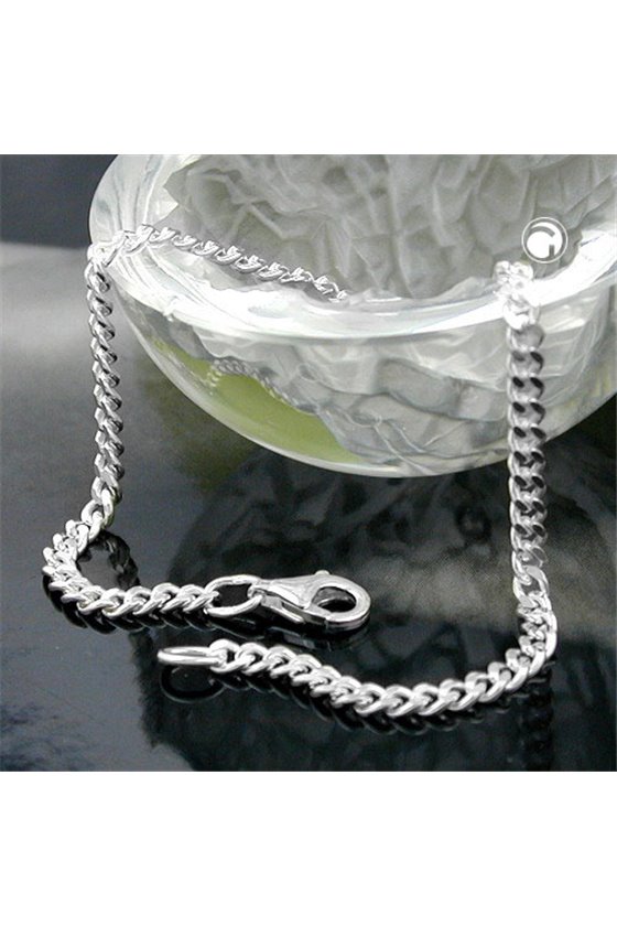 BRACELET THIN CURB CHAIN SILVER 925 19CM