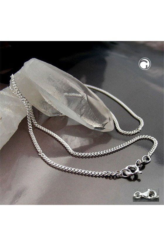 NECKLACE THIN CURB CHAIN SILVER 925 42CM