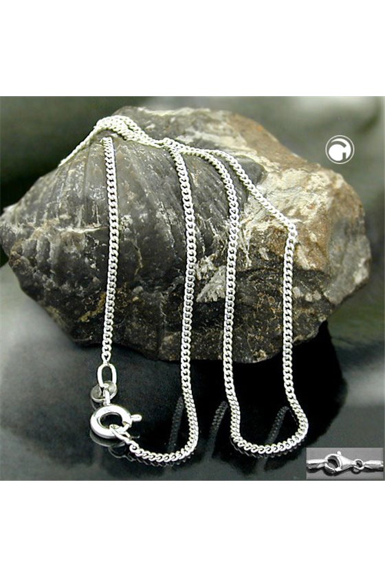 NECKLACE THIN CURB CHAIN SILVER 925 60CM
