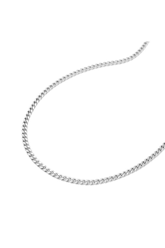 THIN CURB CHAIN DIAMOND CUT SILVER 925 36CM