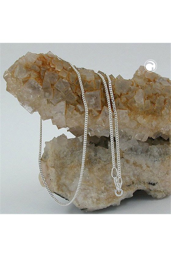 THIN CURB CHAIN DIAMOND CUT SILVER 925 36CM