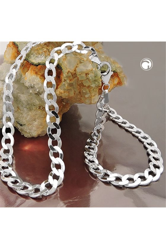 NECKLACE CURB CHAIN 50CM SILVER 925