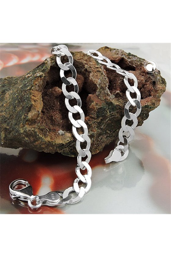 BRACELET CURB CHAIN 19CM SILVER 925