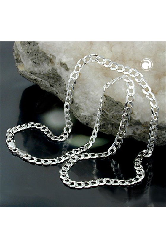 NECKLACE OPEN CURB CHAIN SILVER 925 45CM