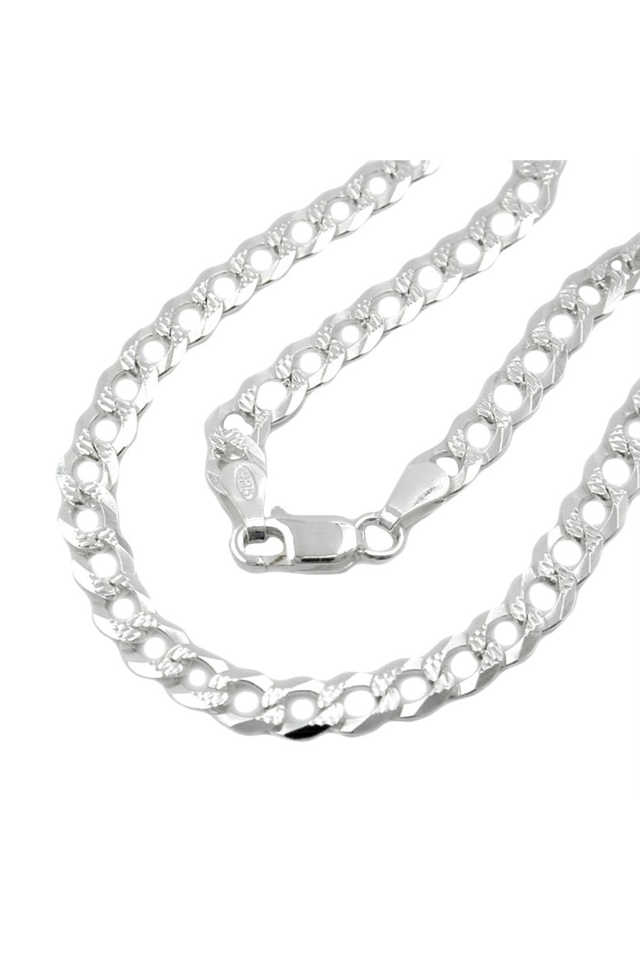 BRACELET OPEN CURB CHAIN SILVER 925 19CM