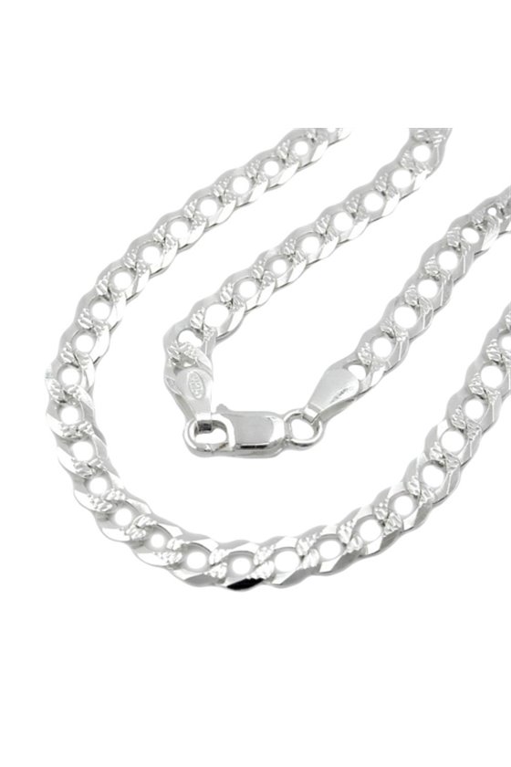BRACELET OPEN CURB CHAIN SILVER 925 19CM