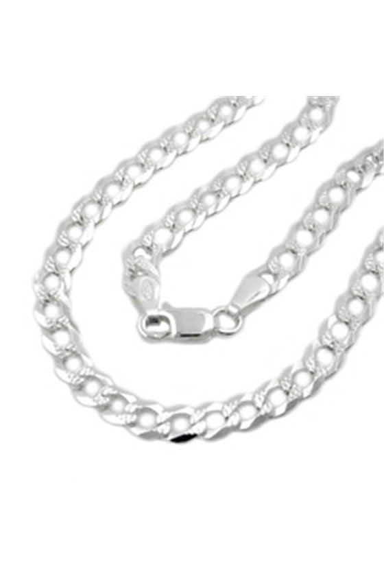 BRACELET OPEN CURB CHAIN SILVER 925 19CM