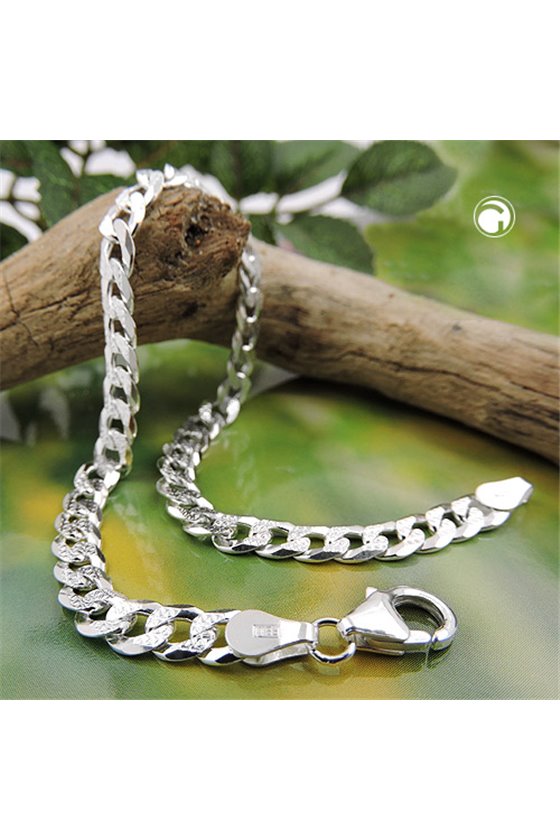 BRACELET OPEN CURB CHAIN SILVER 925