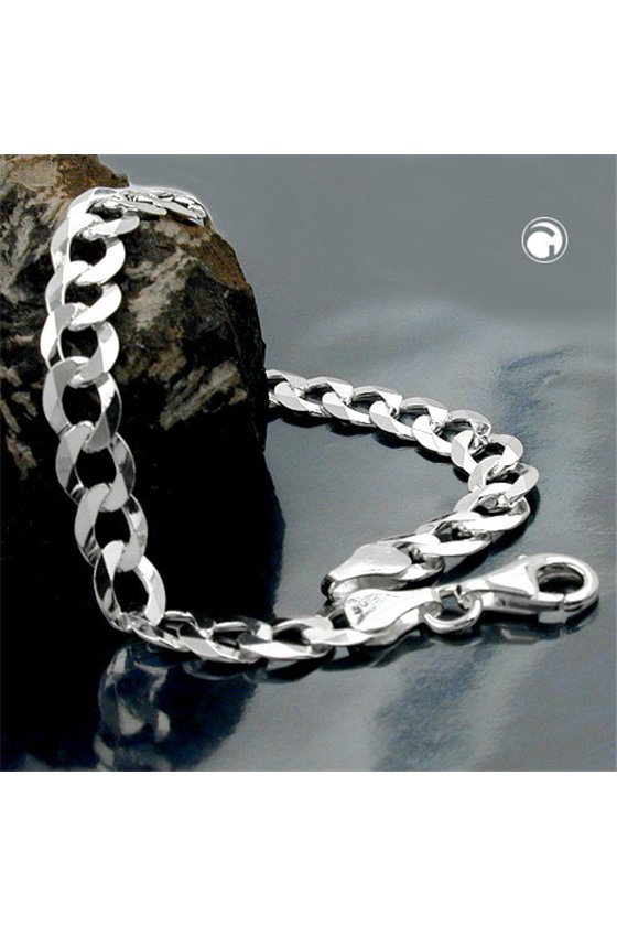 BRACELET OPEN CURB CHAIN SILVER 925 21CM