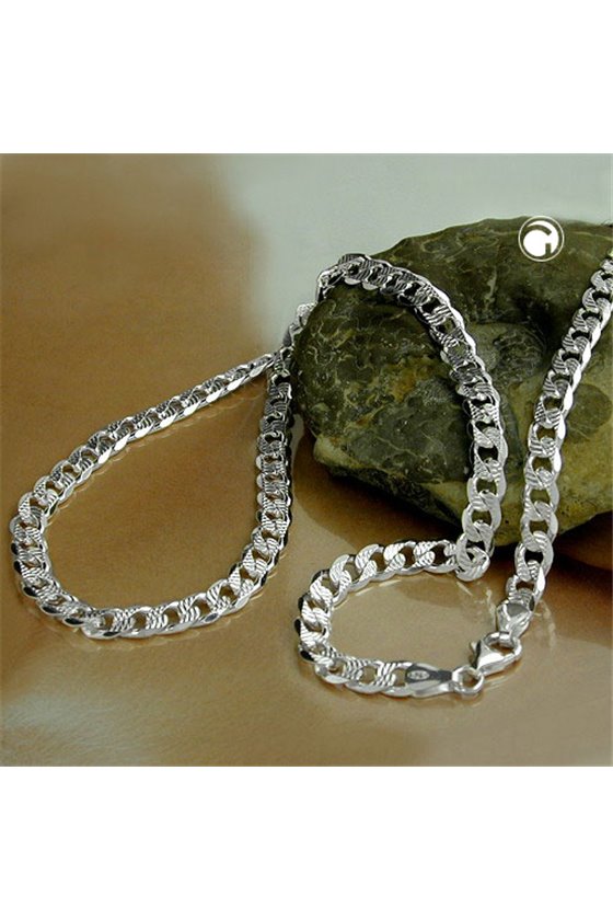 NECKLACE OPEN CURB CHAIN SILVER 925 50CM