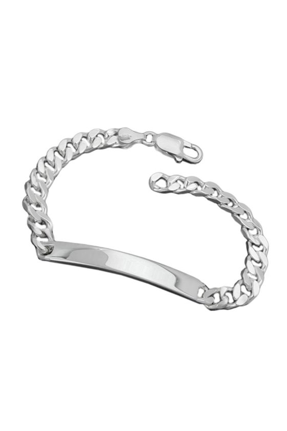 ID BRACELET CURB CHAIN SILVER 925 19CM