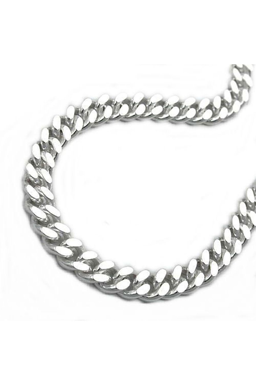 BRACELET CURB CHAIN 4MM SILVER 925 21CM
