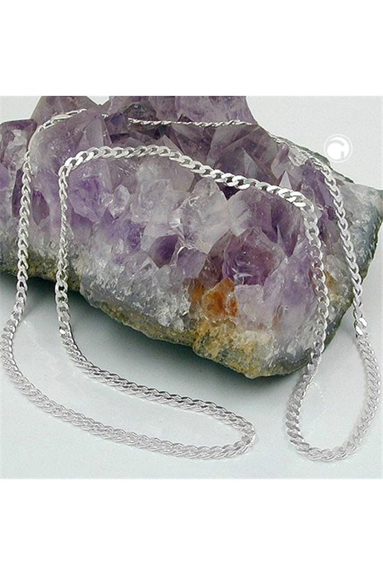 NECKLACE FLAT CURB CHAIN SILVER 925 55CM