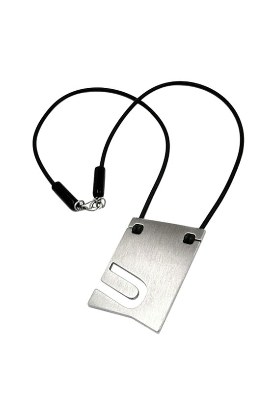 NECKLACE INITIALE U STAINLESS STEEL 42CM