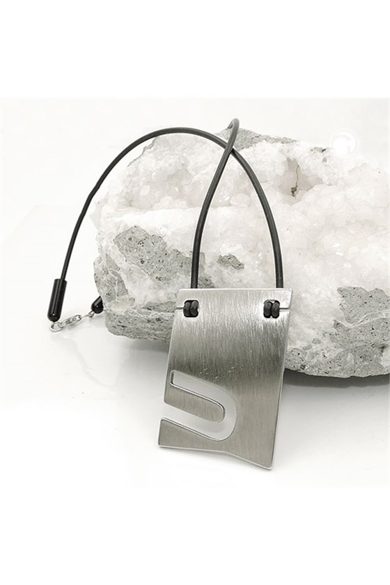 NECKLACE INITIALE U STAINLESS STEEL 42CM