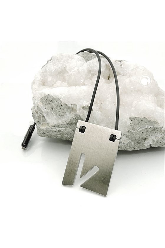NECKLACE INITIALE V STAINLESS STEEL 42CM
