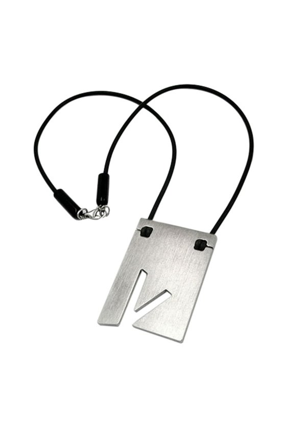 NECKLACE INITIALE V STAINLESS STEEL 42CM