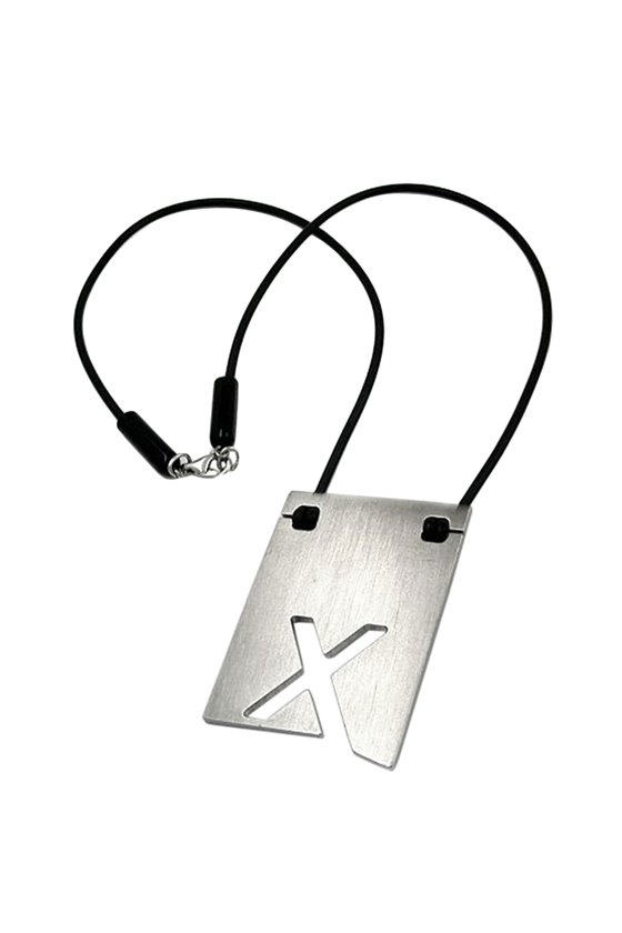 NECKLACE INITIALE X STAINLESS STEEL 42CM