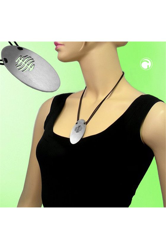 NECKLACE OVAL STAINLESS STEEL 50CM