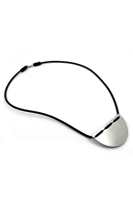 NECKLACE HALF-MOON STAINLESS STEEL 50CM
