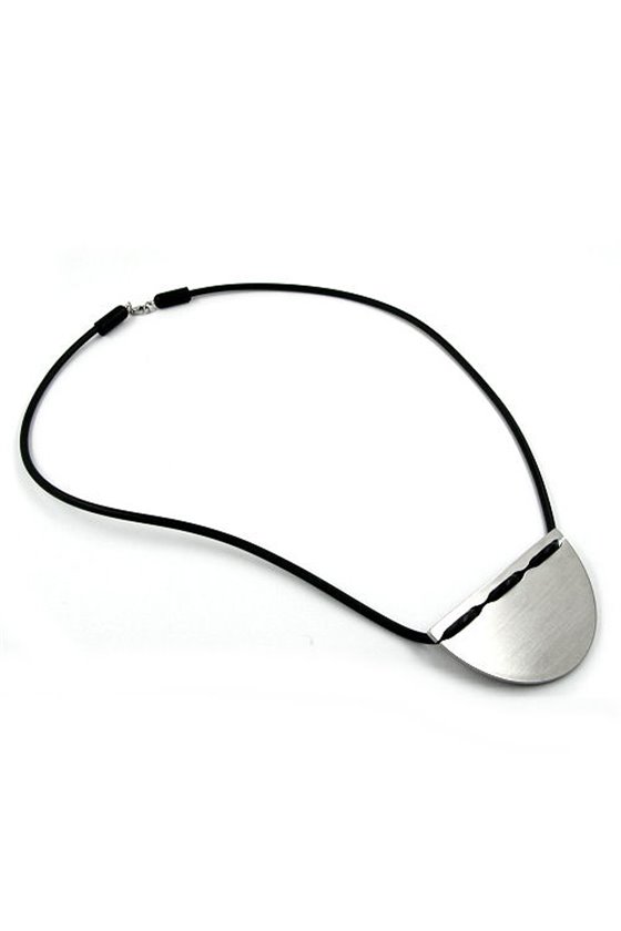 NECKLACE HALF-MOON STAINLESS STEEL 50CM