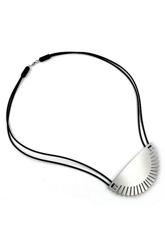 NECKLACE HALF-MOON STAINLESS STEEL 50CM