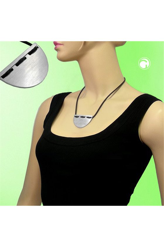 NECKLACE HALF-LUNE STAINLESS STEEL